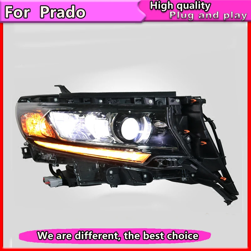 Car Styling for Prado Front light Headlights for Toyota Prado LC200 2018 LED headlight Dynamic