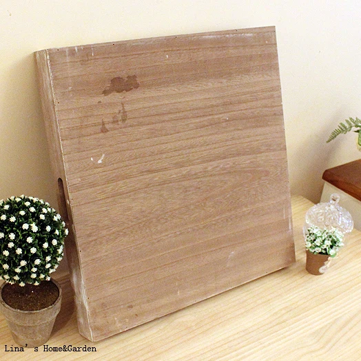 classic tea coffee hand crafted shabby large wooden square tray with cutout handle (6)