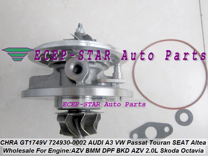 Turbo CHRA Cartridge GT1749V 724930-5008S 724930 724930-0002 724930-0004 724930-0006 For AUDI A3 VW Passat Touran BKD AZV (2)