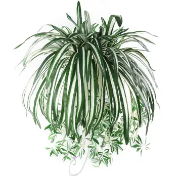 

1Pc Chlorophytum Comosum Faux Greenery Home Garden Artificial Silk Spider Plant