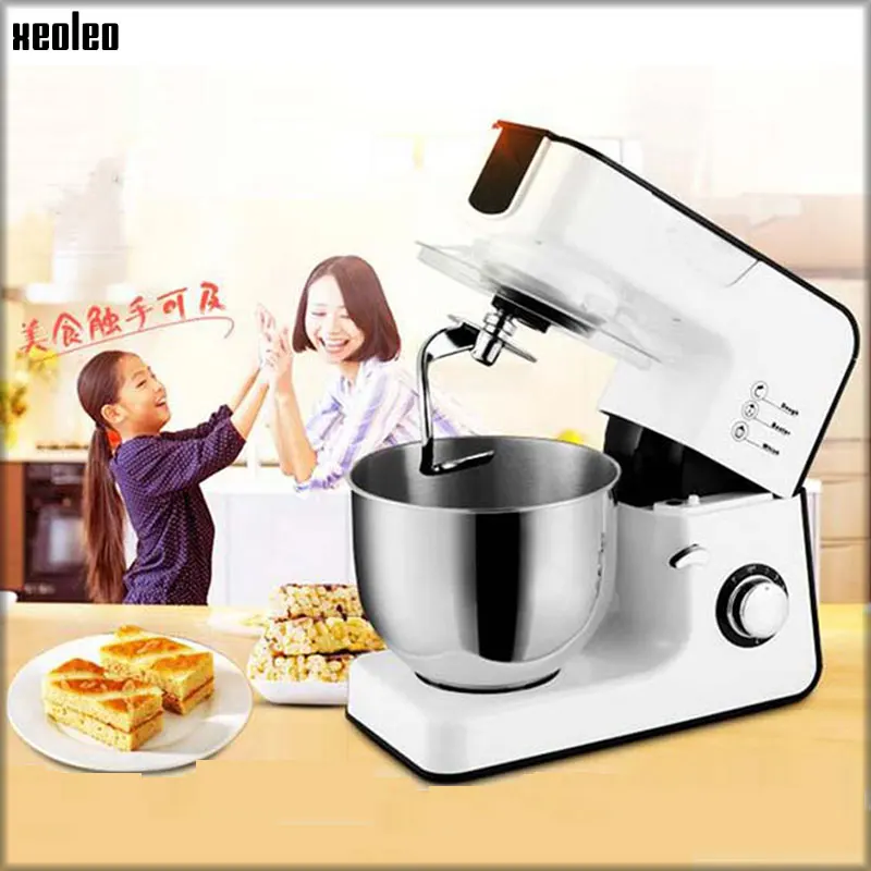 XEOLEO Электрический миксер планетарный Еда смеситель тестомесильная машина 5.5L