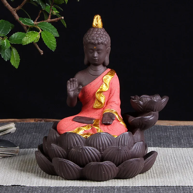 Индия, Таиланд Lotus Bodhisattva курильница для благовоний сенсер Чайный домик керамический конус курильница с Буддой держатель для благовоний