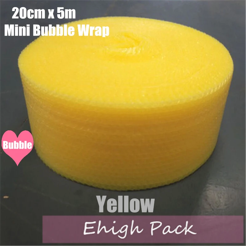 Image 20cmx5m Yellow Heart shape mini Air Bubble Roll Party Favors And Gifts Packing Foam Roll Wedding Decoration Emballage Bulle Warp
