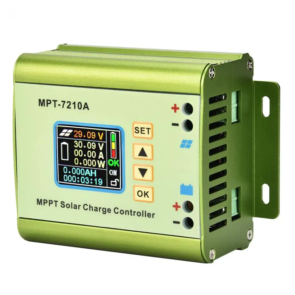 MPT-7210A Солнечный контроллер зарядки панели с ЖК-дисплеем алюминиевый сплав MPPT контроллер зарядки панели s 2019 Новый горячий