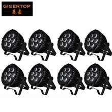8 шт./лот 7 шт. 18 Вт 6IN1 RGBWA+ УФ led par свет водонепроницаемый внутреннего использования алюминиевый корпус 90 в-240 В IP65 DMX6/10 TP-P100