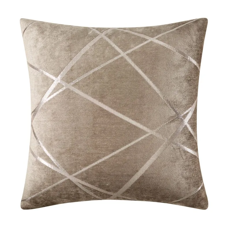 Gray Thick Geometric Pilow Case Covers SILVER JACQUARD High Quality Pillowcase Chenille 40*40/40*70/45*45/50*70/50*90cm WP293-30 - Цвет: Color 02