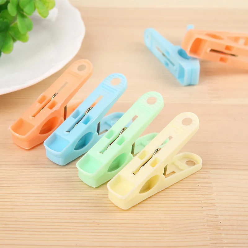 XZJJA Plastic Clothes Pegs 20Pcs/Pack Laundry Hanging Pins Clips Household Clothespins Socks Underwear Drying Rack Holder Clothes Pegs