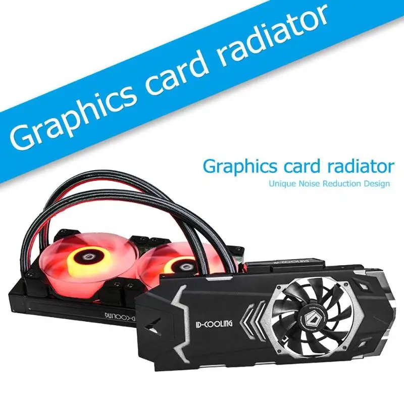 1 комплект ID-COOLING ICEKIMO 240VGA-RGB Видеокарта кулер для воды двойной шариковый подшипник вентилятор RGB и боковой свет Barfor GeForce/AMD