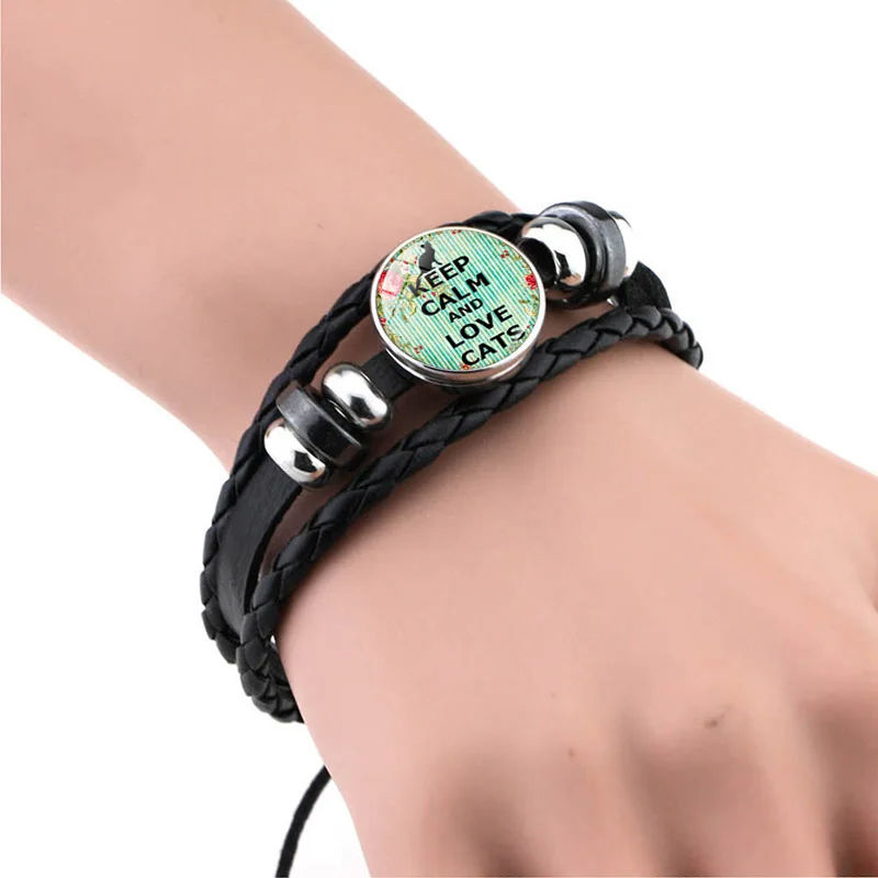 Сохраняющий спокойствие и любовь браслет с котами Красивая Цитата