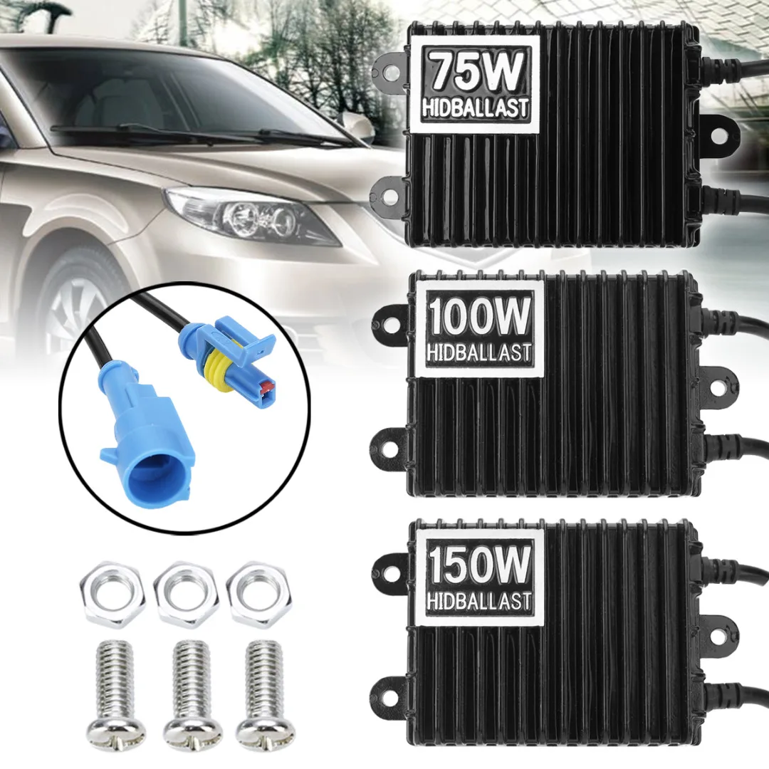 1 комплект 150/100/75 Вт 9V 16V AC HID тонкий балласт Замена электронный балласт для головного света преобразования