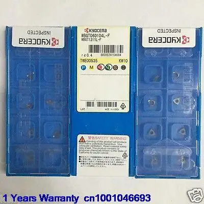 DHL/EUB 2 коробок в Исходном для KYOCERA WBGT060104L-F KW10 WBGT1.211L-F КАРБИДА ВСТАВКИ 10 шт./кор. 15-18