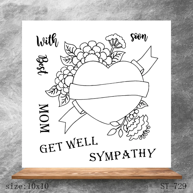 

ZhuoAng Great love Transparent Clear Stamps DIY Scrapbooking Album Card Making DIY Decoration Making Embossing Stencil