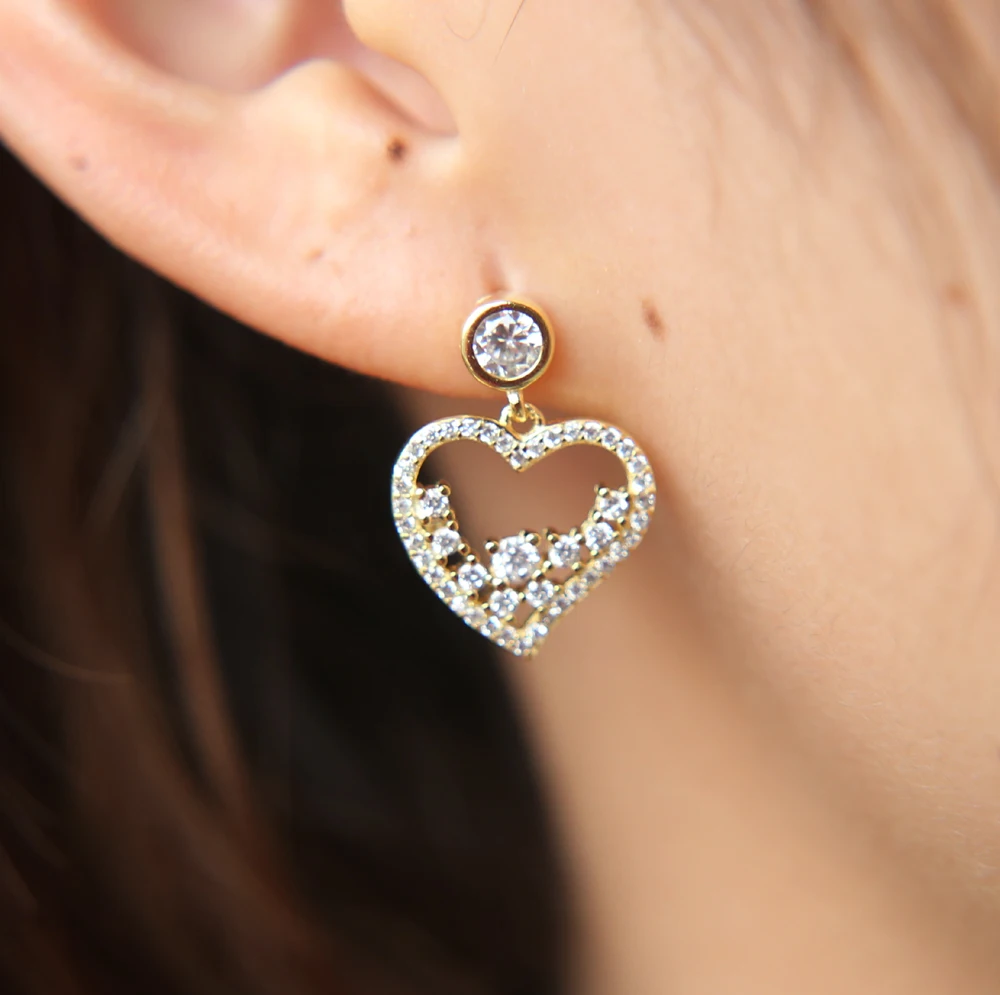 Pendientes Mujer Earings Earring Valentine Wedding Gift Luxury Sparking Bling Aaa Cubic Zirconia 925 Silver Dangle Earirng (5)