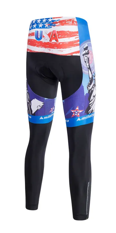 USA men's miloto cycling jersey long sleeves and bib pants cycling sets bicycle clothing (9)