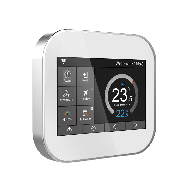 WiFi умный термостат регулятор температуры для воды/электрический подогрев пола воды/газовый котел работает с Alexa Google Home - Цвет: Белый