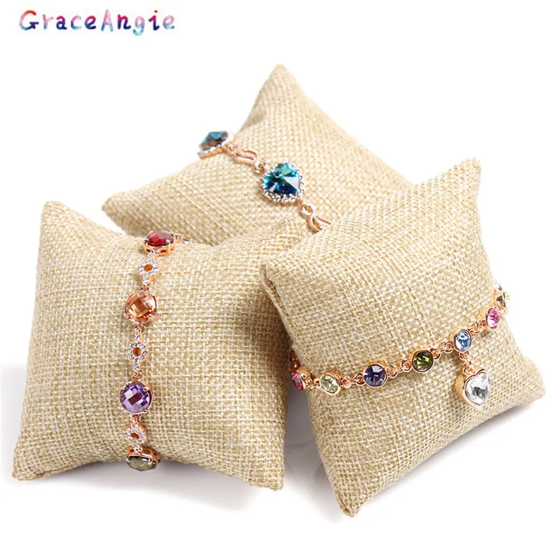 

8PCS Bracelet Watch Pillow Jewelry Superior Velvet Bracelet Display Pillow Ankle Holder Organizer Jewelry Display Stand Afficher