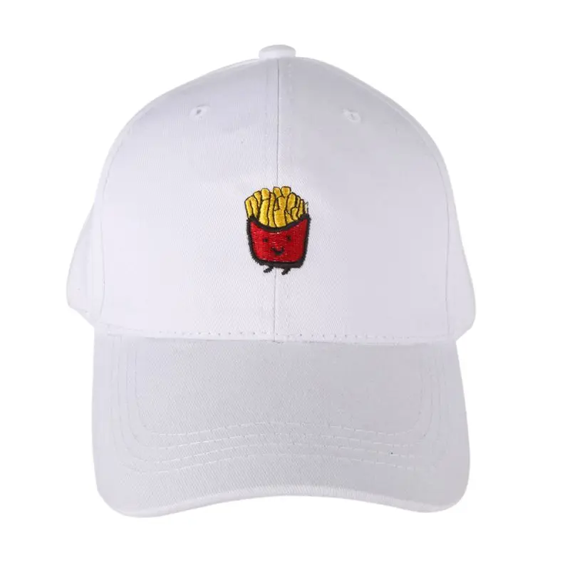 

Men Women Embroidered Snapback French fries pattern Hip Hop Cap Hats Baseball Hat Lovers Hot