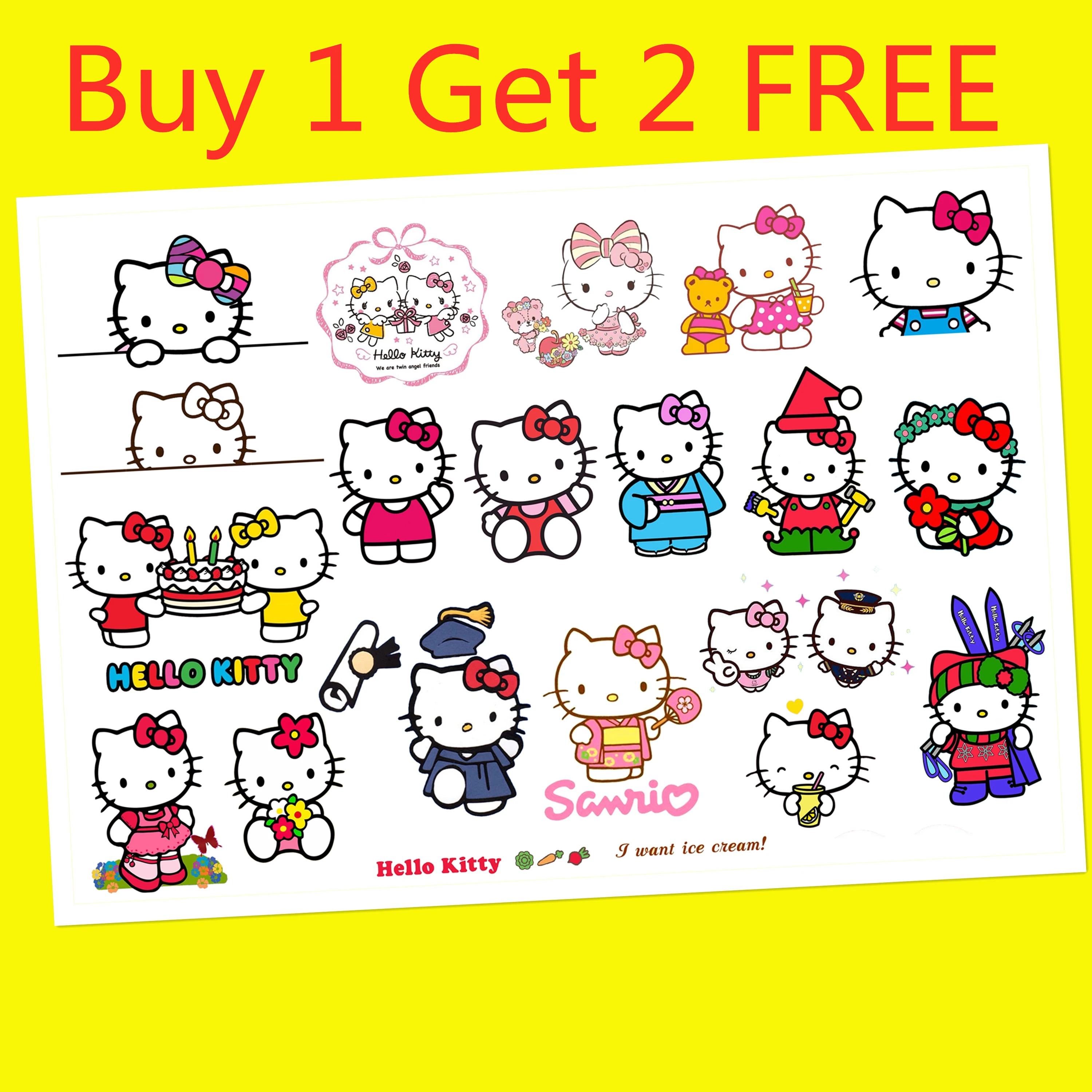 

Uncut A5 the Brown bear/ Hello kitty Stickers without cutting Decoration DIY Ablum Diary Scrapbooking Gift For Children