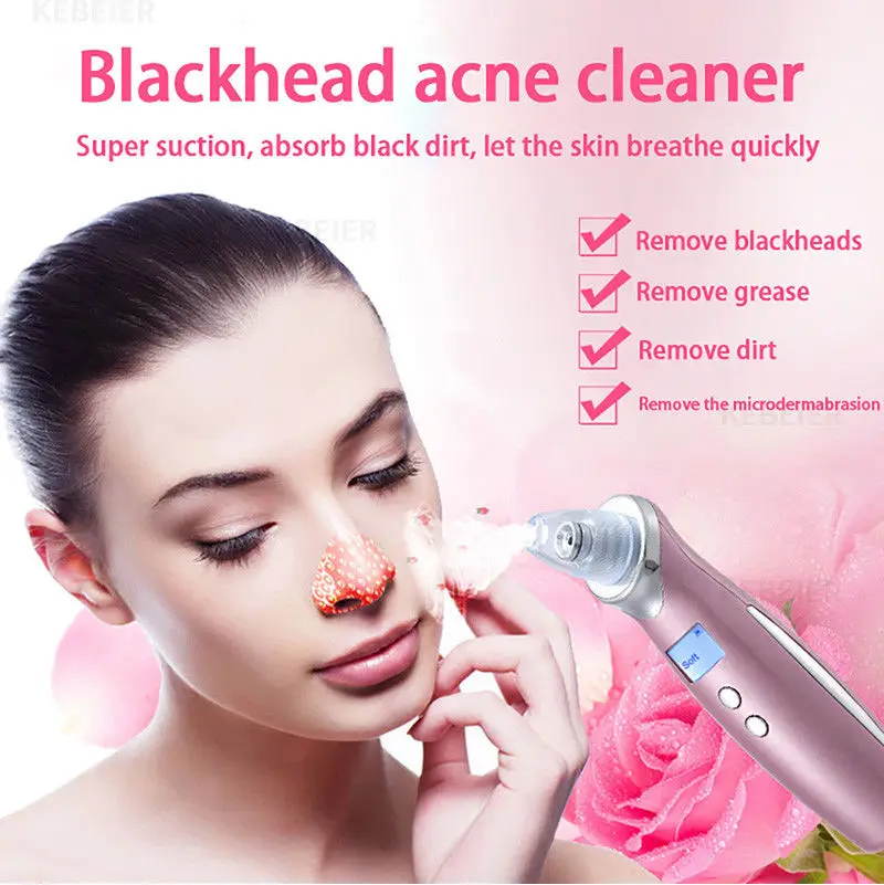 1 Pcs Portable Facial Acne Pore Cleaner Extractor Electronic Blackhead Remover Vacuum Suction