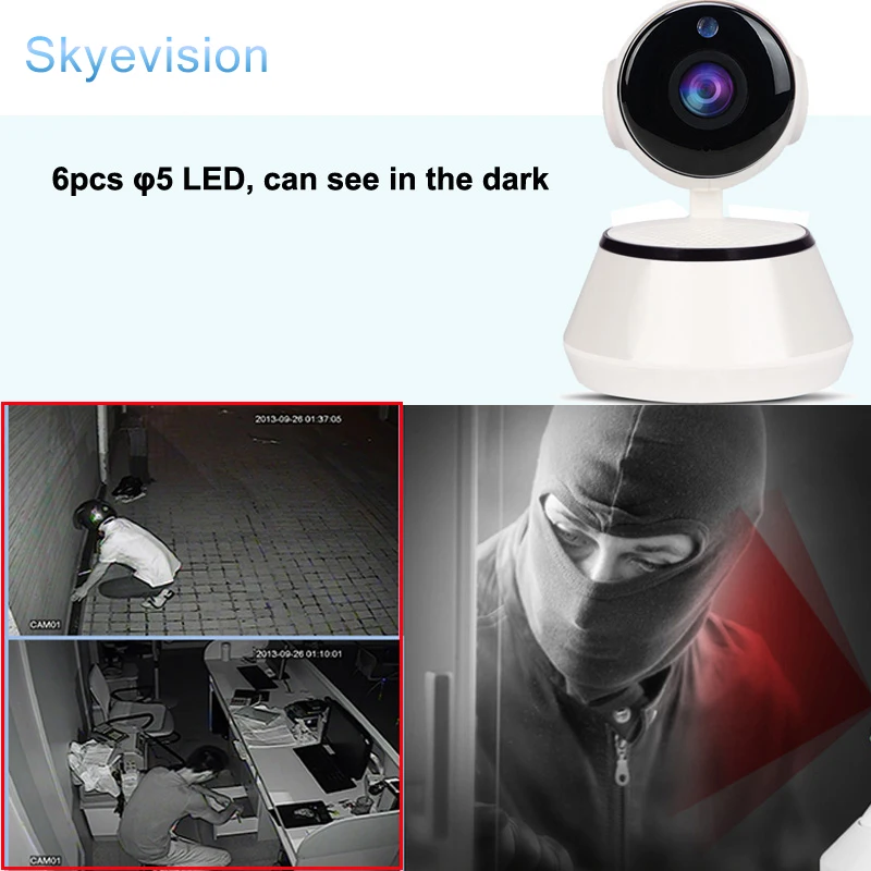 Skyevision Home Security Mini 720P WiFi Wireless IP Camera IR Night Vision CCTV Network  Home Surveillance Baby Monitor Camera (8)