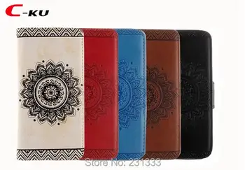 

C-ku Mandala Flower Wallet PU Leather Pouch Case For Samsung Galaxy J3 J5 J7 2017 J330 J530 J730 Strap Stand ID Card Cover 50PCS