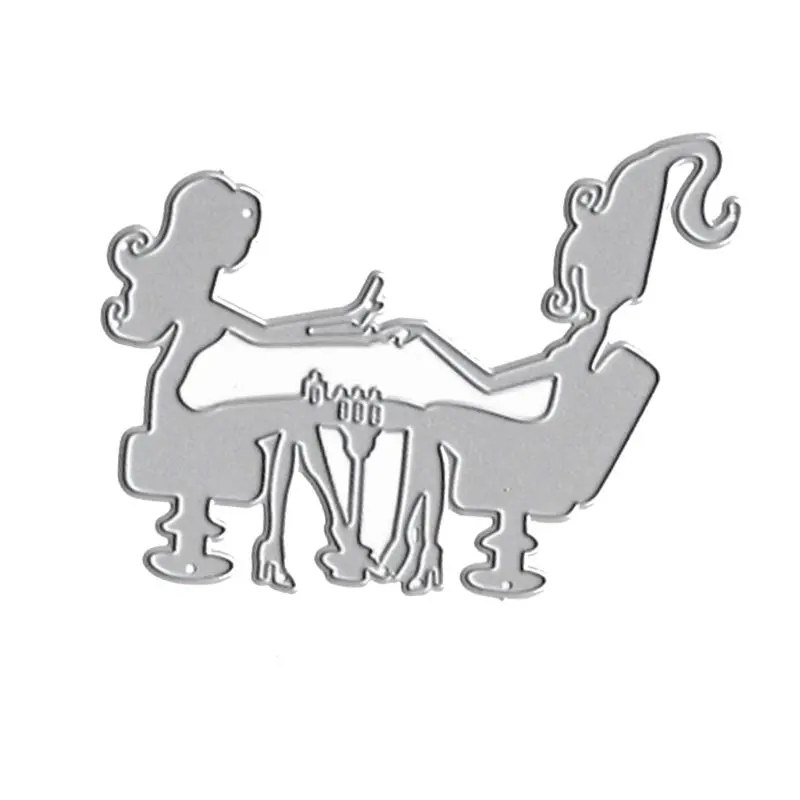 

Woman Manicure Metal Cutting Dies Stencil DIY Scrapbooking Album Stamp Paper Card Embossing Crafts Decor