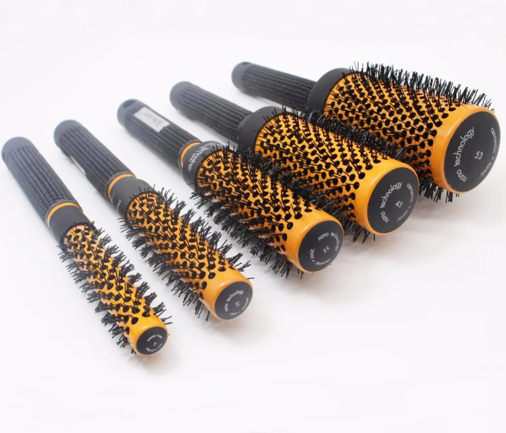 Керамическая щетка для волос Nano ceramic Ionic Hair tech керамическая круглая щетка+ GIC-HB516