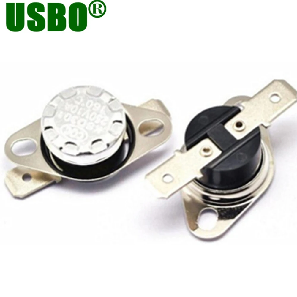 Durable Sudden jump 250V 10A 90 110 140 button thermostat thermal