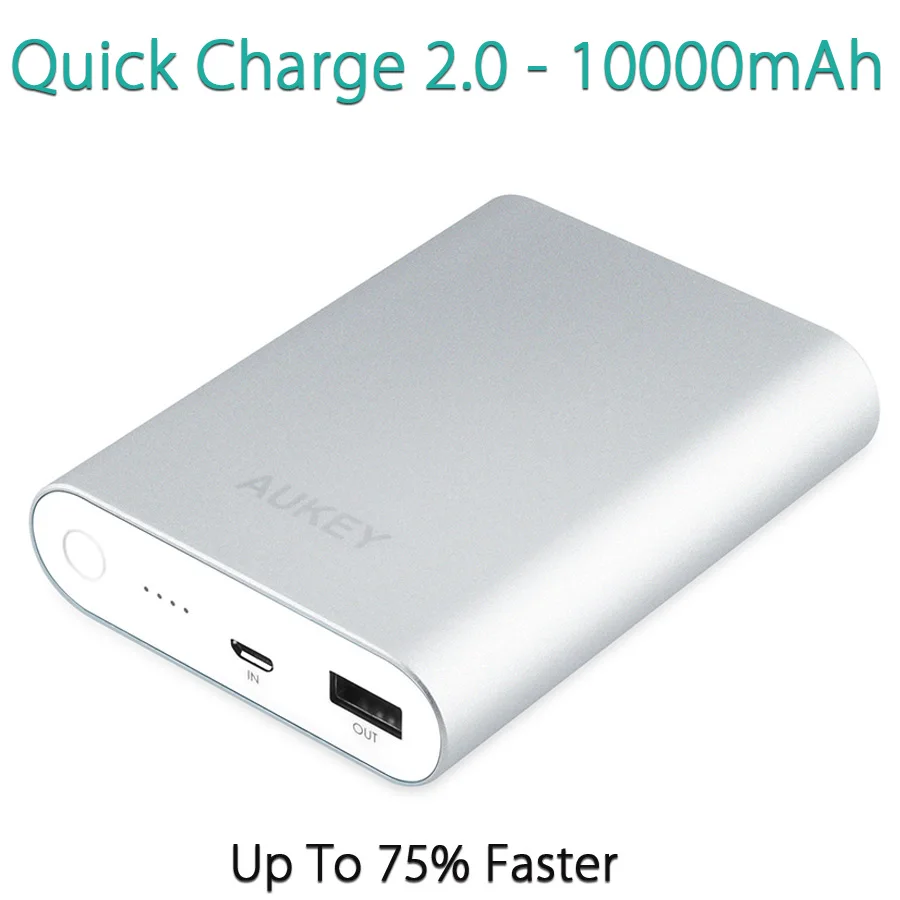 Aukey PB-T1 Qualcomm Quick Charge 2.0 10000mAh Ext...