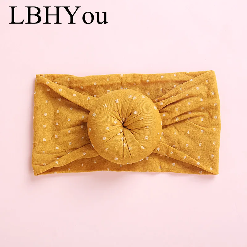 

1pcs Newborn Baby Girls Dount Wide Nylon Headbands,Super Soft Dot Prints Nylon Turban Headwraps,Princess Girls Hair Accessories