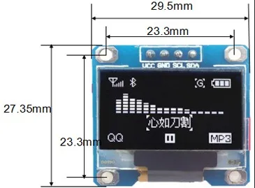 1 шт. 128X64 Синий O светодиодный ЖК-дисплей светодиодный Дисплей модуль для Arduino 0,9" I2C IIC Серийный синий