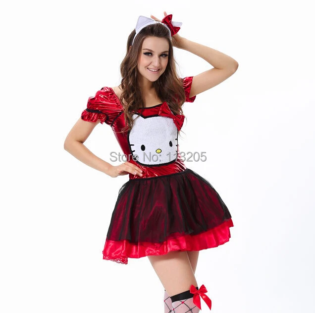 2014 adult sexy women cosplay maid costume red sequin dress blue hello kitty costume halloween clothes in sexy costumes from novelty special use on - Halloween Hello Kitty Costume 2014 adult sexy women cosplay maid costume red sequin dress blue hello kitty costume halloween clothes in sexy costumes from novelty special use on - Halloween Hello Kitty Costume