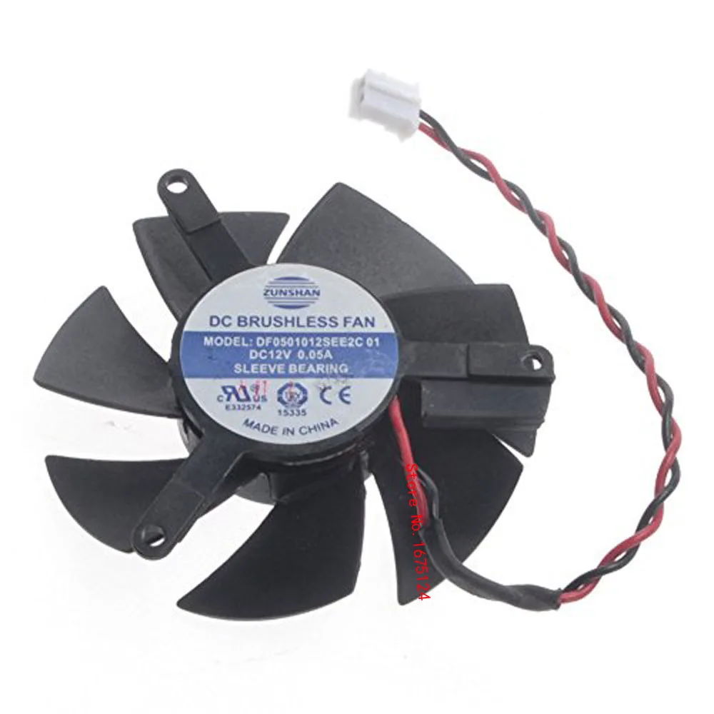 

0.05A 2pin Diameter 45mm DF0501012SEE2C Video Card VGA Cooler Fan For sapphire HD6450 Graphics card cooling