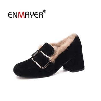 

ENMAYER Sexy Red Shoes Woman Super High Heels Platform Shoes Slip-on Gladiator Women's Shoes Round Toe Pumps Big size34-44 CR378