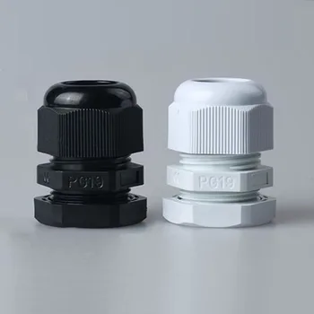 

Free shipping 100pcs PG19 Waterproof Connector Gland Dia. 12~15mm Cable white Color IP68