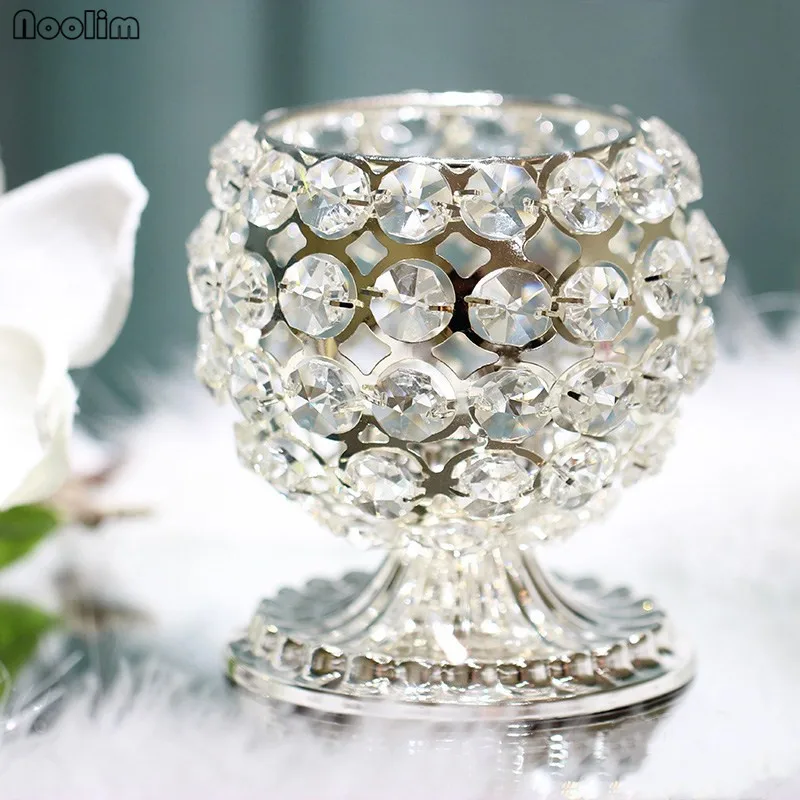 Noolim High Quality Crystal Candlestick Luxury Silver Noolim High Quality Crystal Candlestick
