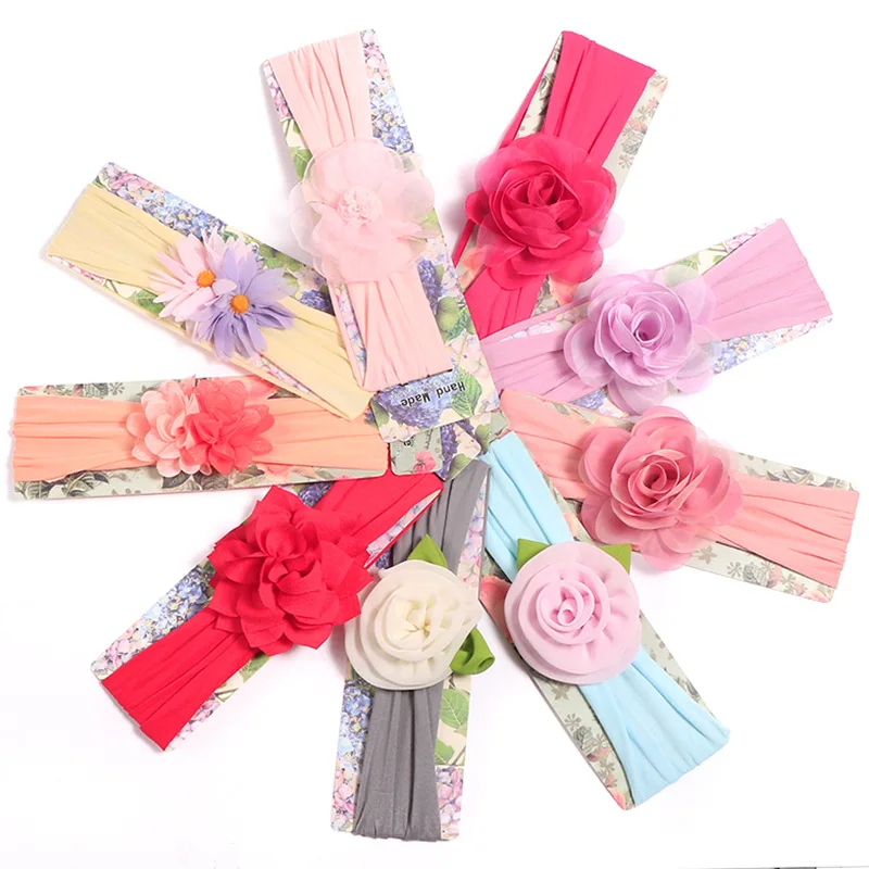 

Cute Girls Big Floral Design Baby Headband Headwear Apparel Photography Prop Party Gift
