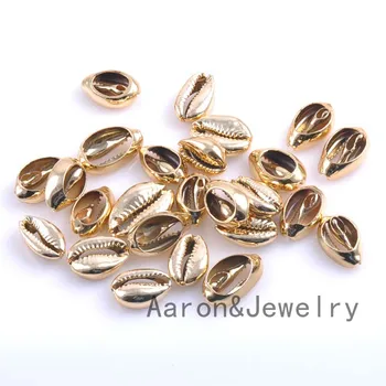

12-22mm Gold Natural Shell Loose Beads for jewelry making DIY 10pcs TRS0159
