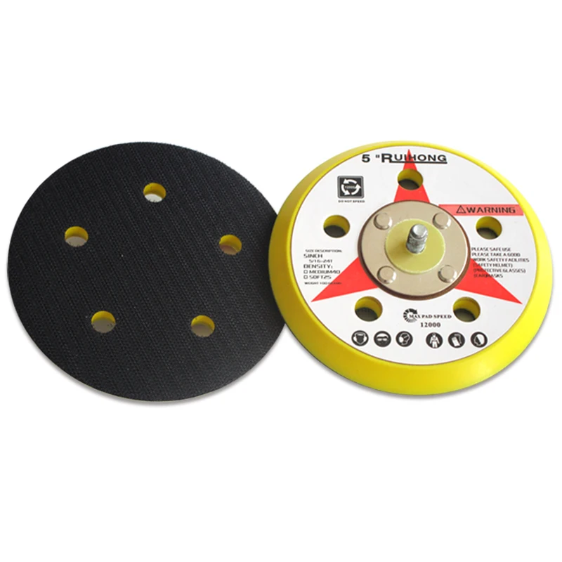 

5 Inch 5 Holes Sanding Pad Sander Backing Pad Hook and Loop Abrasive Tools for Polishing & Grinding