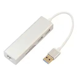 Алюминий USB3.0 для RJ45 2-Порты и разъёмы USB3.0 SD устройство для считывания с tf-карт адаптер конвертер