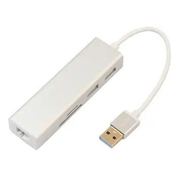 

Aluminum USB3.0 to RJ45 2-Port USB3.0 SD TF Card Reader Adapter Converter