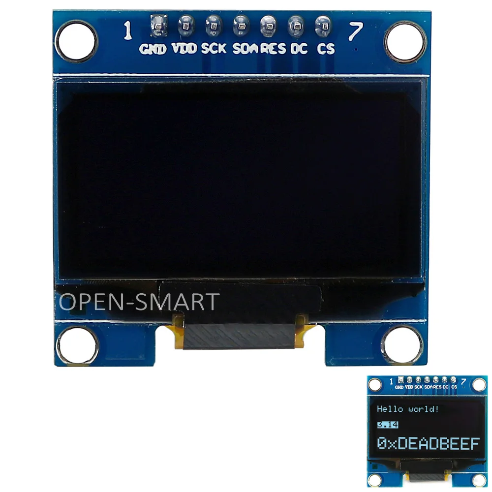 1,3 дюймов SH1106 OLED дисплей модуль для Arduino 1,", 128x64 интерфейс, белый цвет, с 4SPI интерфейсом