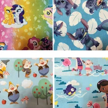 110*100 см мультфильм Белоснежка гном Doc Mcstuffins хлопок ткань детская одежда/Diy ручной работы ремесло постельные принадлежности домашний кошелек одеяло