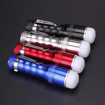 

SKYWOLFEYE 2000LM Q5 LED Flashlight 3 Modes Torch Indicator light pocket clip AAA Battery for household nightwalk