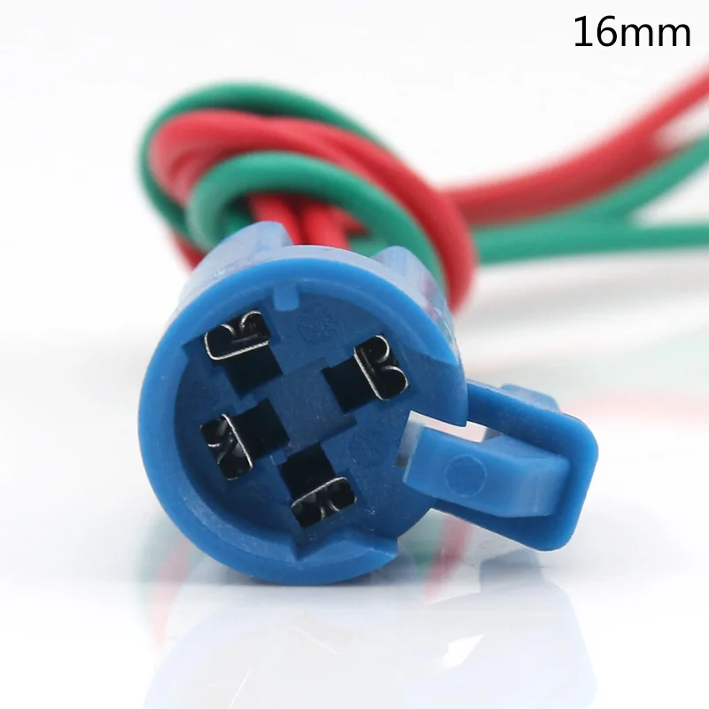 16 mm metal button switch special large current connector base switch accessories line 20 cm long