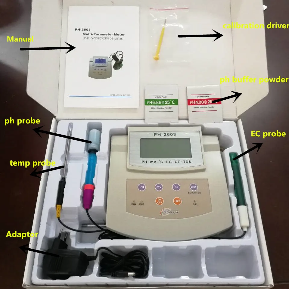 Настольный цифровой лабораторный тестер ph orp|ph orp|ec meterec tester |