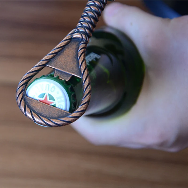 KMYC металлическая веревочная форма открывалка для бутылок брелок открывашка для пива Новинка подарки портативные открывалки для пива Кухонные гаджеты KTV барные инструменты