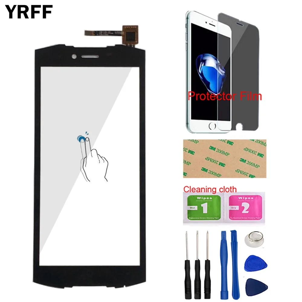 Black With Tools Телефон Сенсорный экран Для Doogee S55 Сенсорный экран планшета Панель спереди Стекло Инструменты для ремонта+ защитная пленка - Цвет: Black With Tools