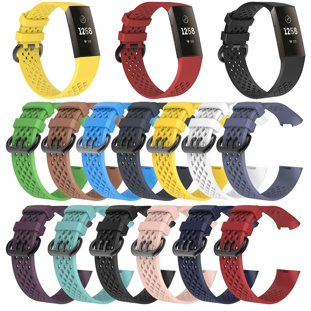

New Silicone Strap For Fitbit Charge 3 Watch Strap Sports Breathable Silicone Bracelet Wrist Strap Band Drop Shipping l1029#2