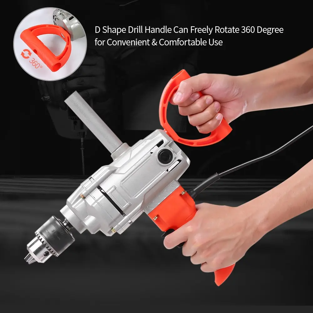 

New Design Power Drill Corded Spade Handle Drill Stirring and Drilling Tools Electric Hand Mixer for Mud Cement Oil Paint